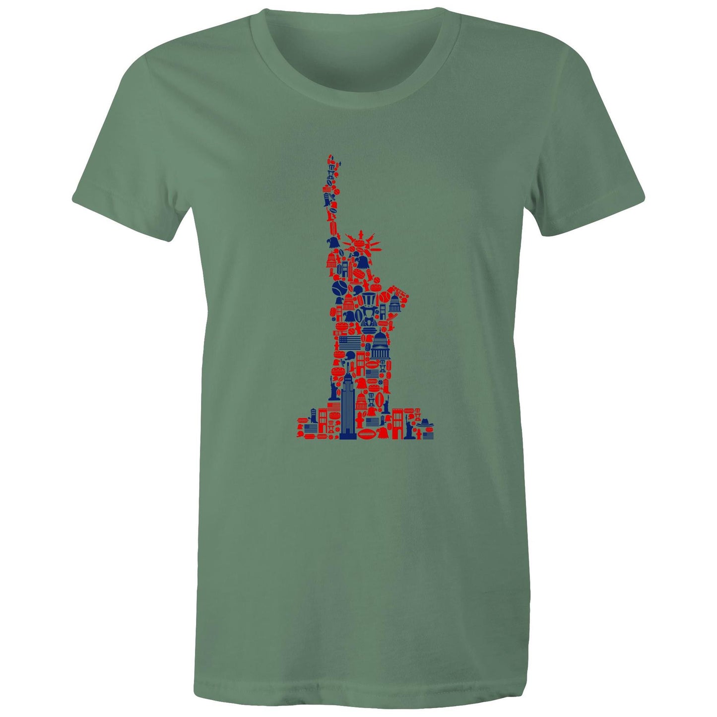 Statue of Liberty Women's Maple Tee