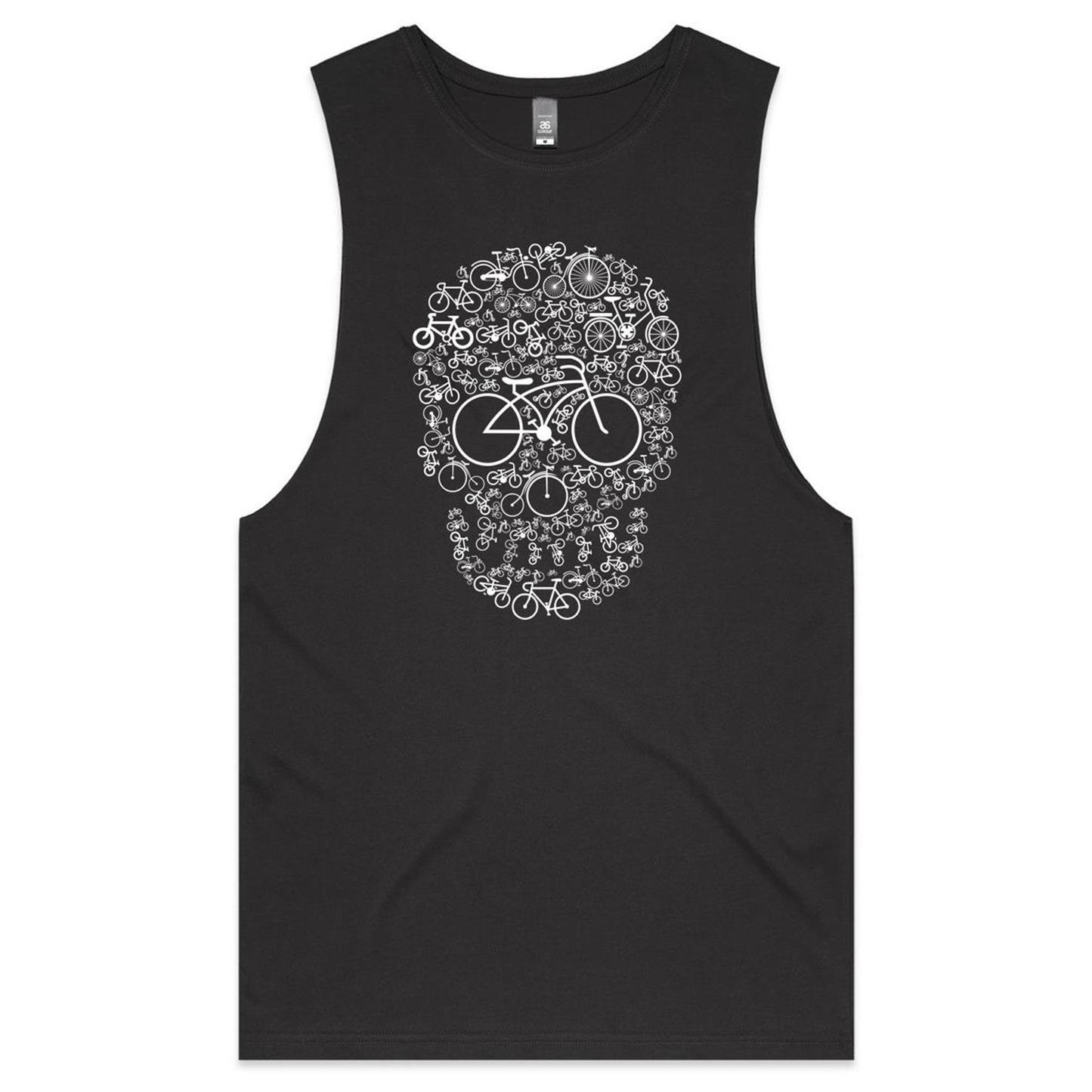 Bicycle Skull- Mens Tank Top Tee