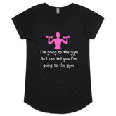 GOING TO THE GYM Womens Scoop Neck T-Shirt