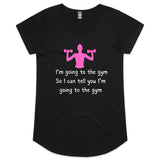 GOING TO THE GYM Womens Scoop Neck T-Shirt