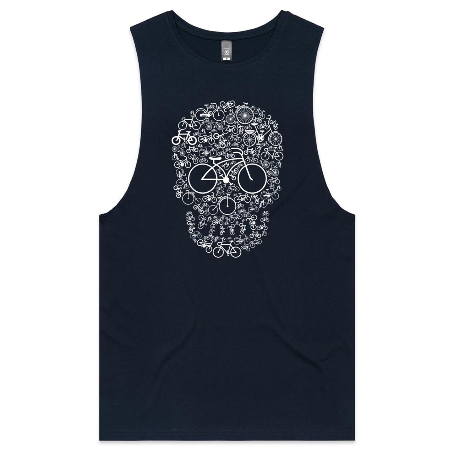 Bicycle Skull- Mens Tank Top Tee