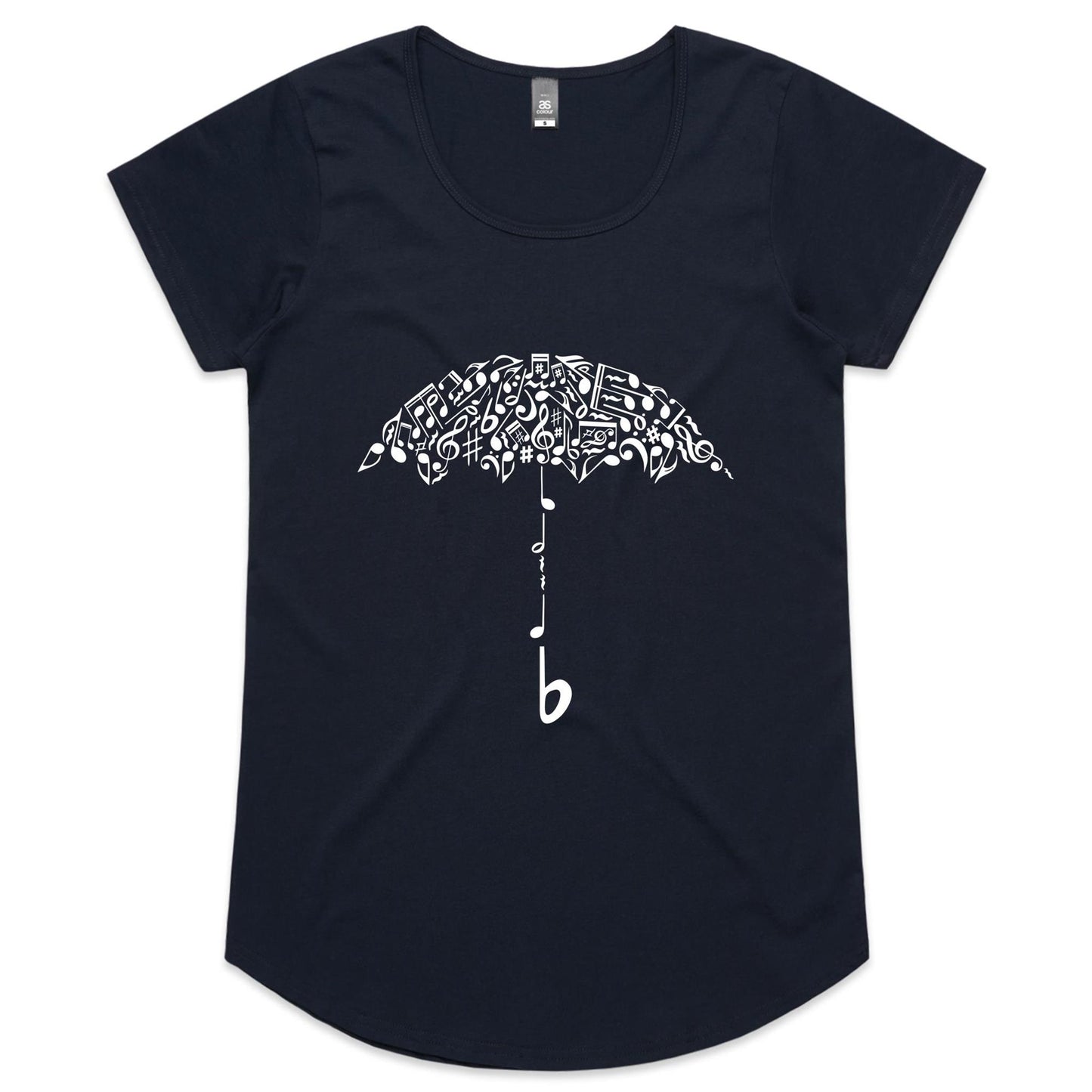 Umbrella Womens Scoop Neck T-Shirt