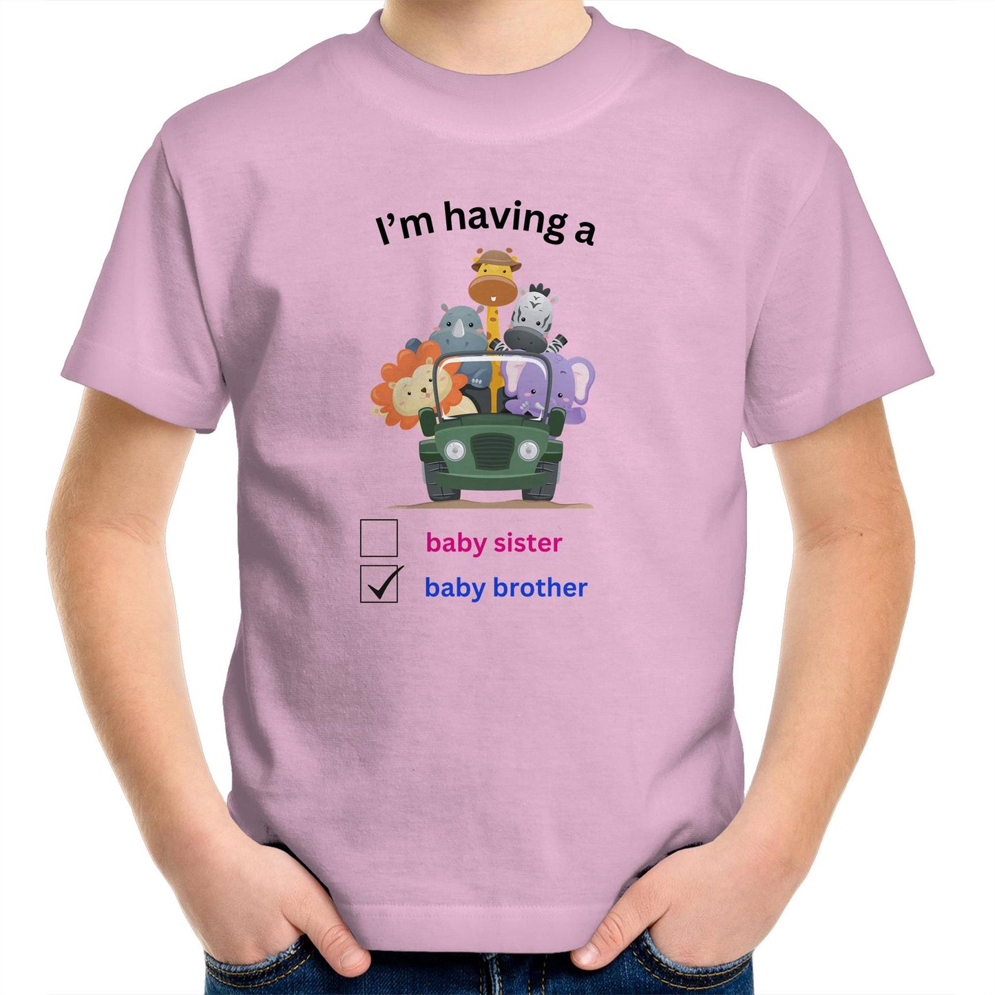 Baby brother announcement t shirt for kids