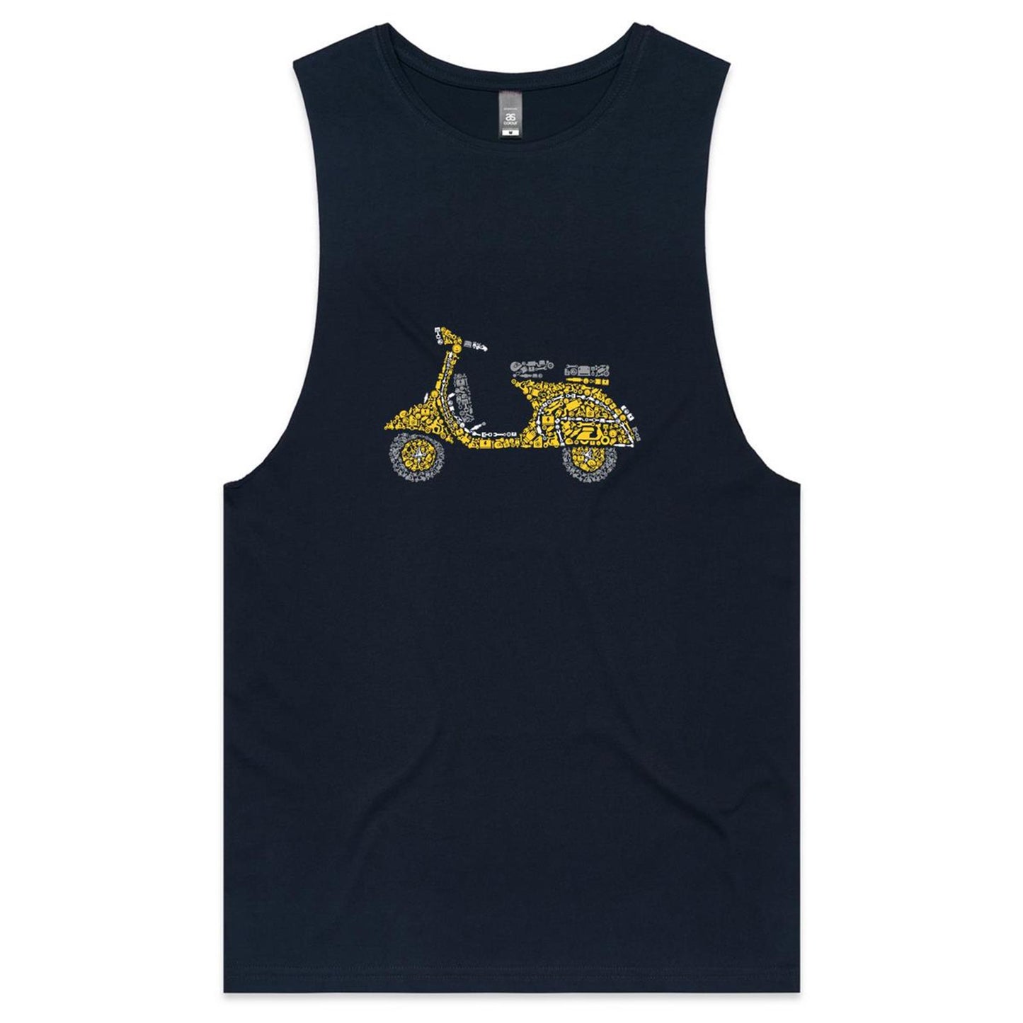Yellow Bike Mens Tank Top Tee