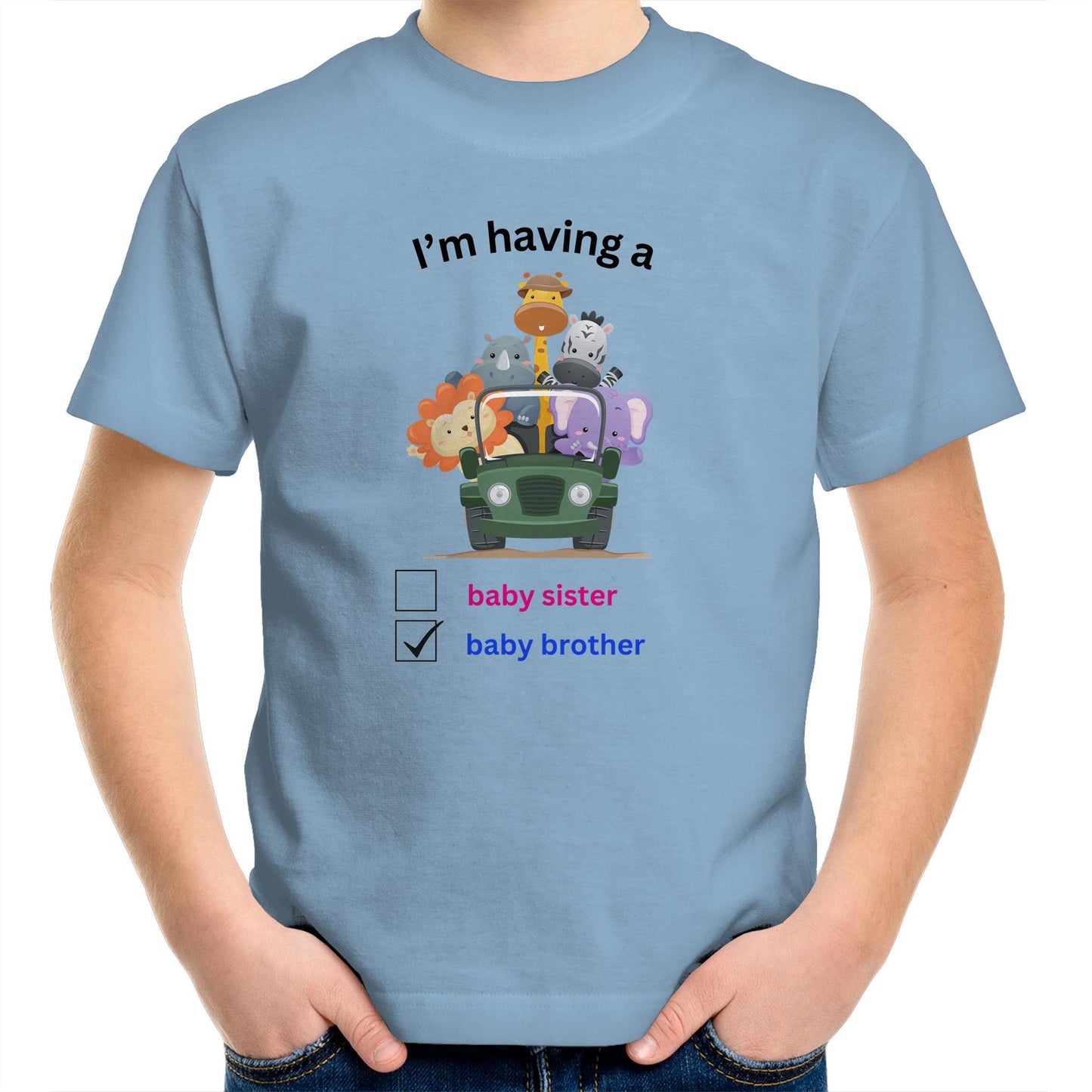 Baby brother announcement t shirt for kids