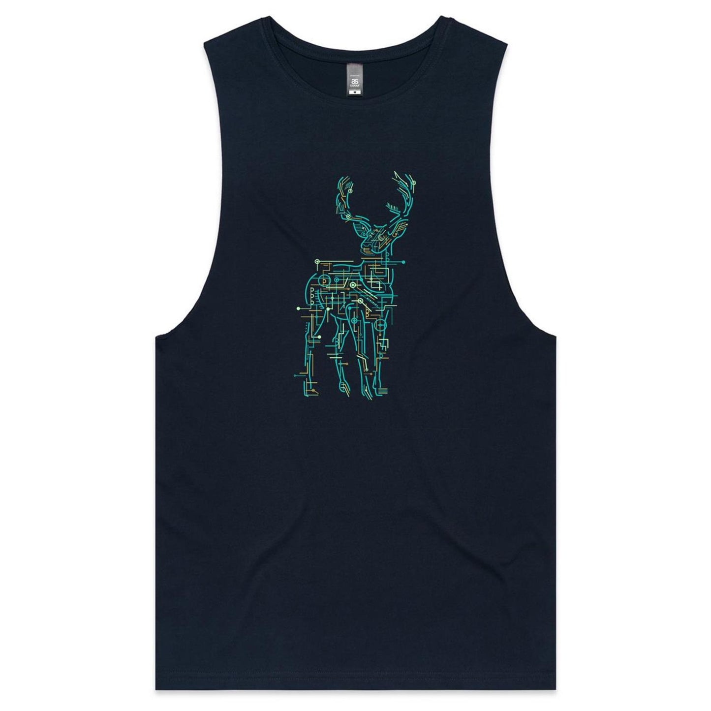 Electric Deer Mens Tank Top Tee