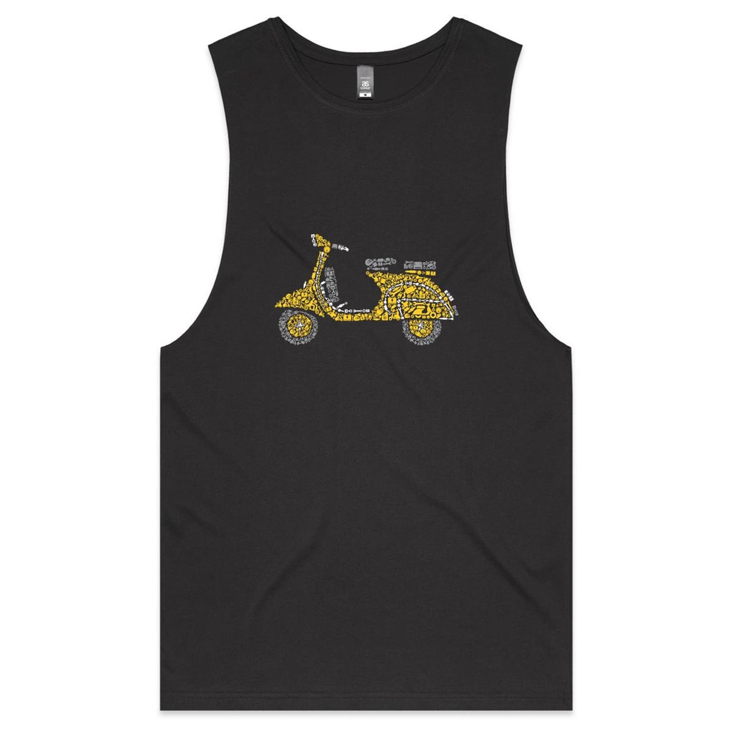 Yellow Bike Mens Tank Top Tee