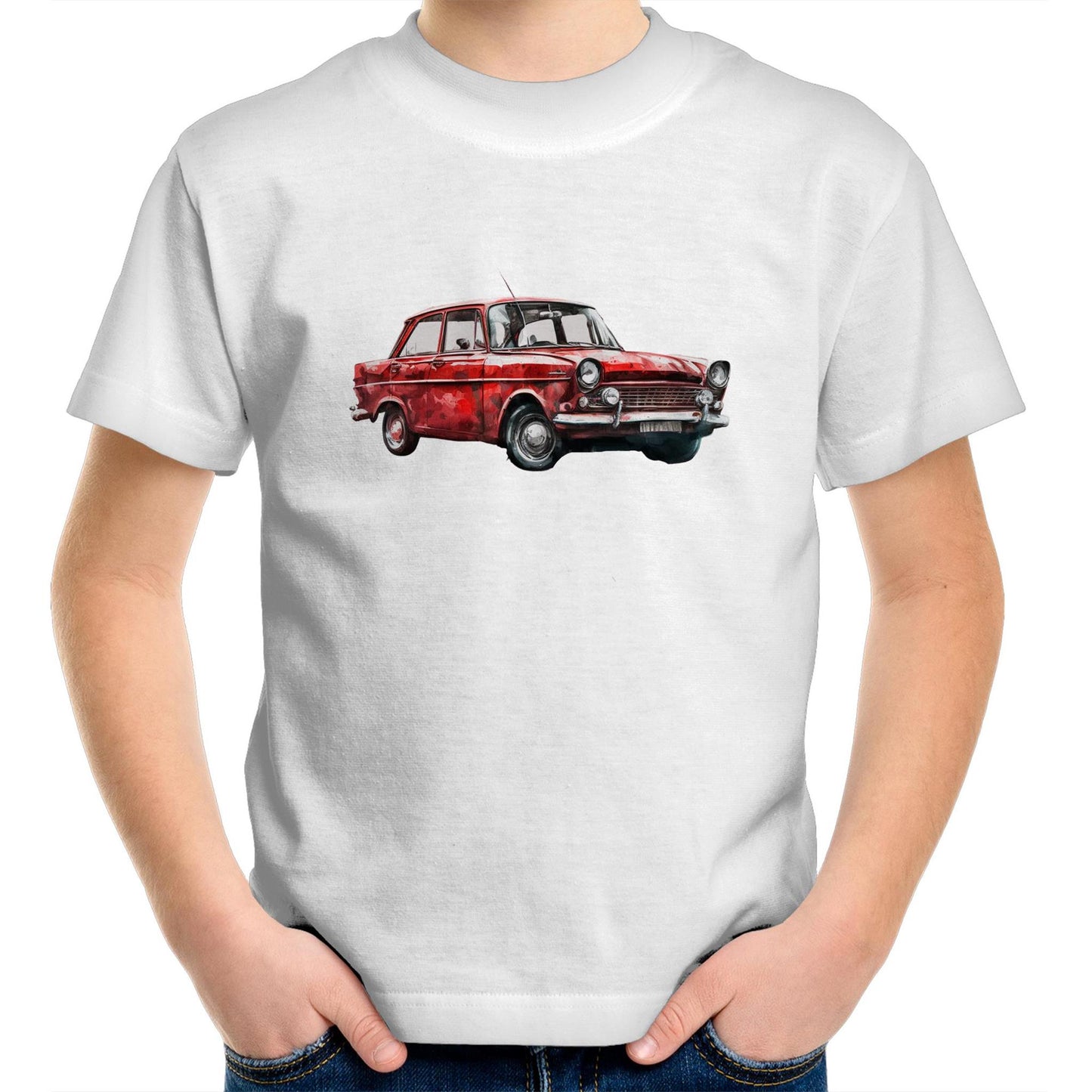 Red Car Kids Youth Crew T-Shirt