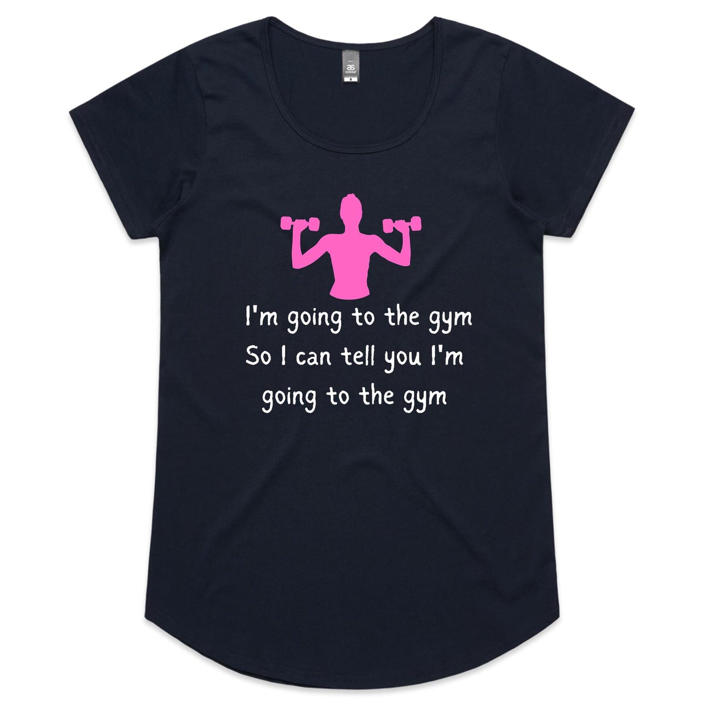 GOING TO THE GYM Womens Scoop Neck T-Shirt