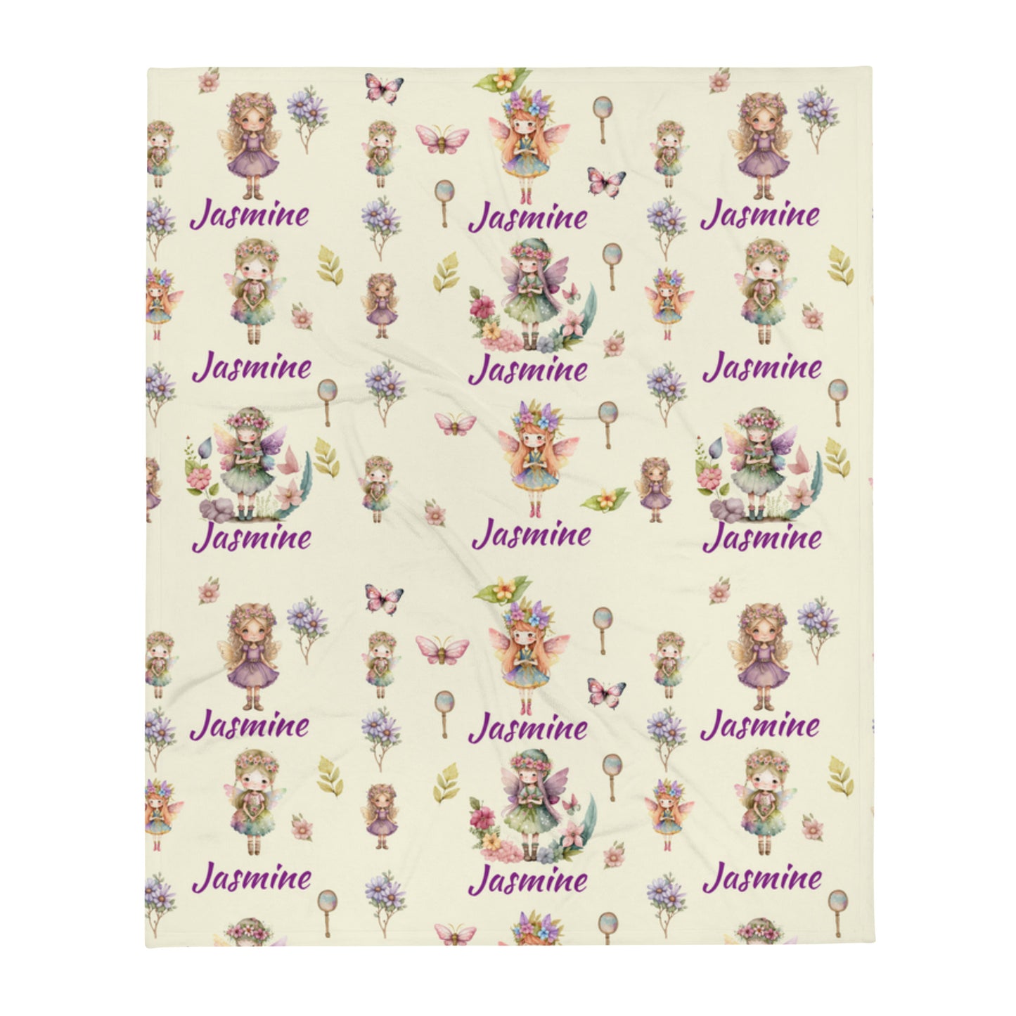 Kids personalised Fairy Throw Blanket