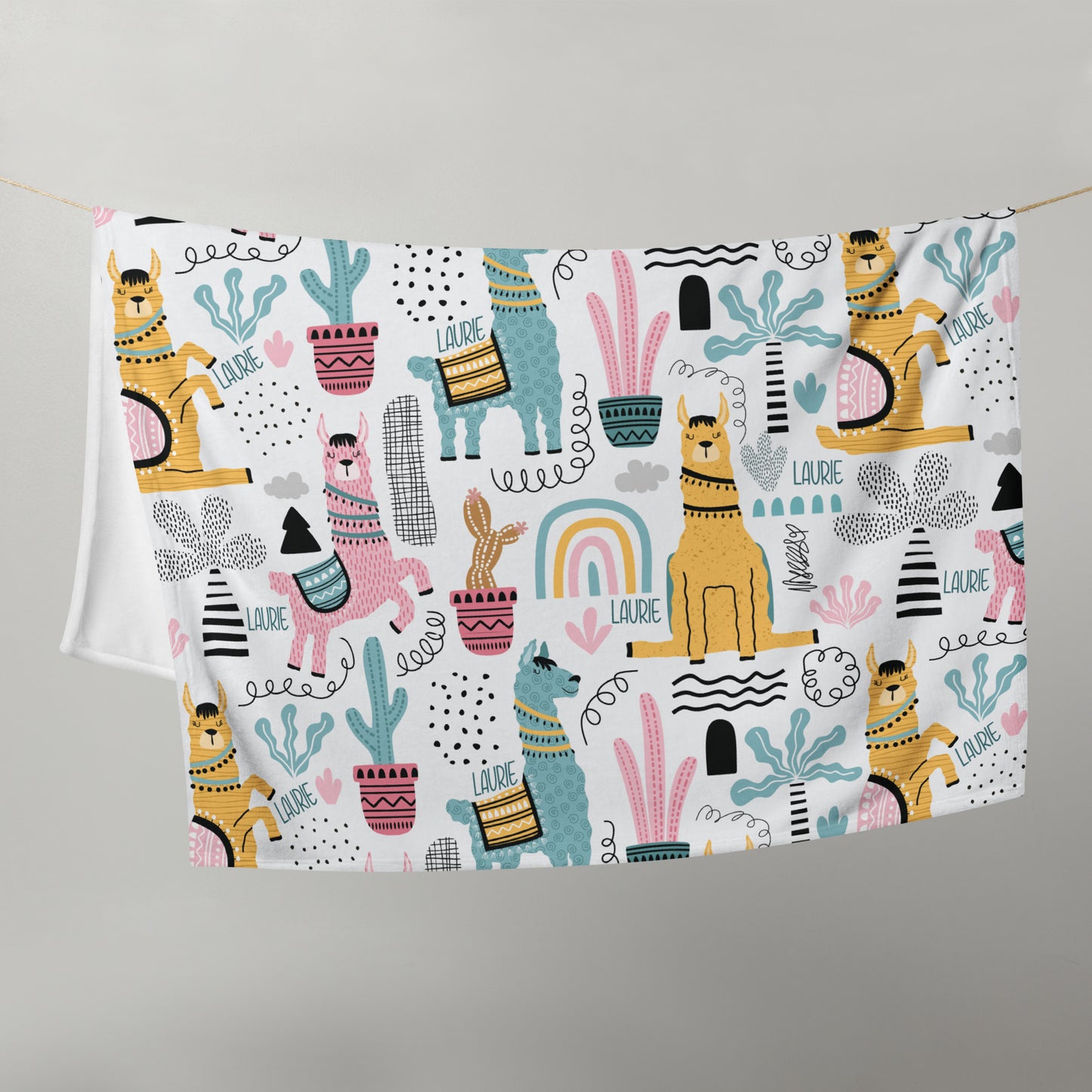 Llama Throw Blanket for Kids