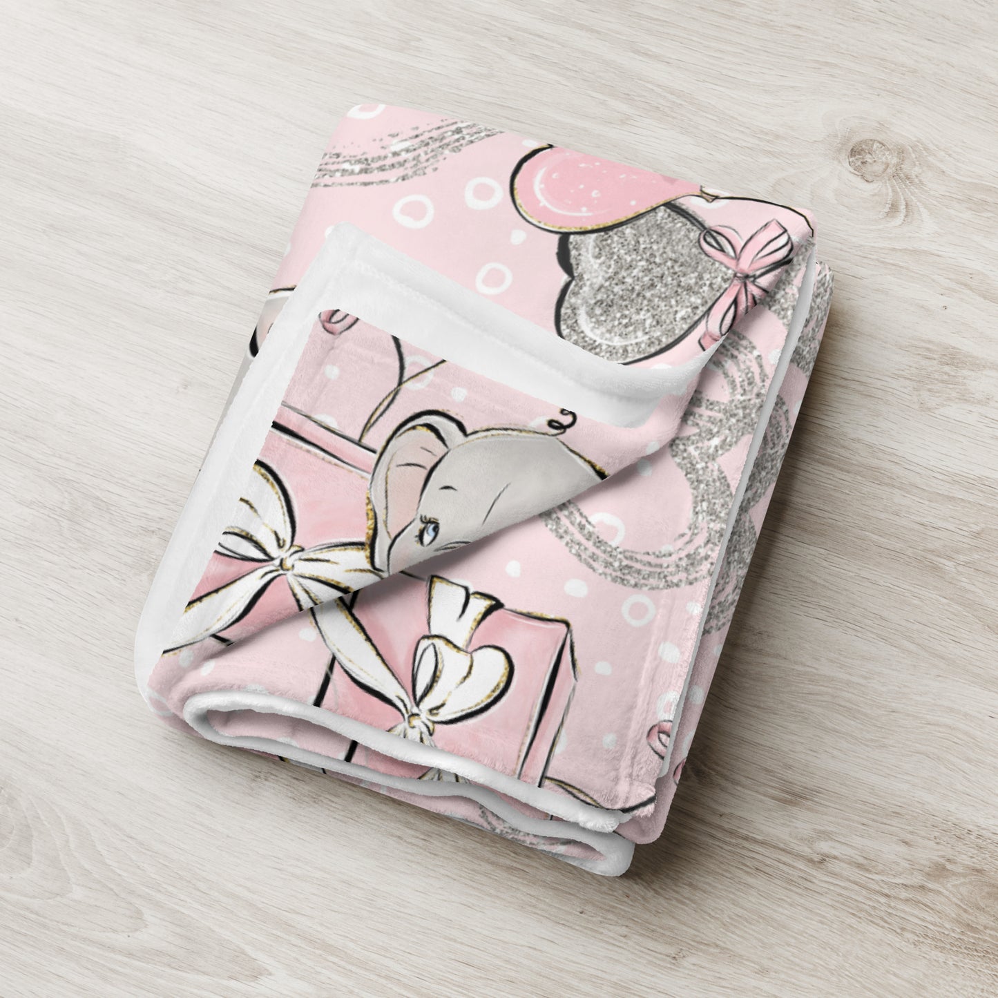 Kids Personalized Elephant Throw Blanket for kids