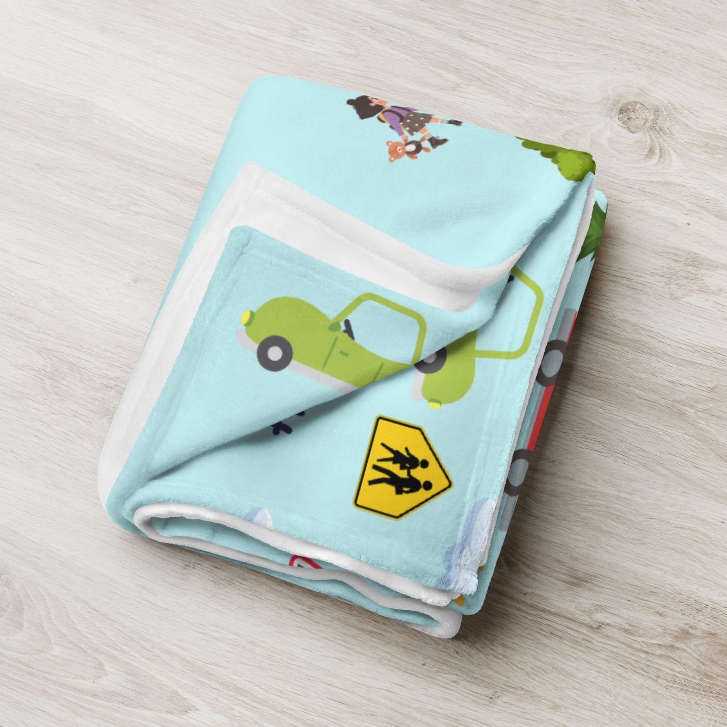 Kids Personalised Cars Throw Blanket