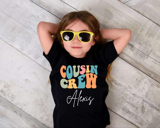 Personalized Cousin Crew Shirt for Pregnancy Announcement