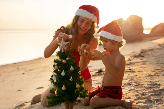 family Christmas at the beach