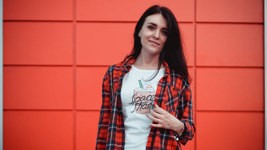 woman wearing a graphic tee