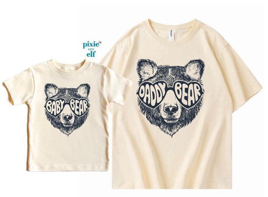 Daddy Bear and Baby Bear Matching Shirts