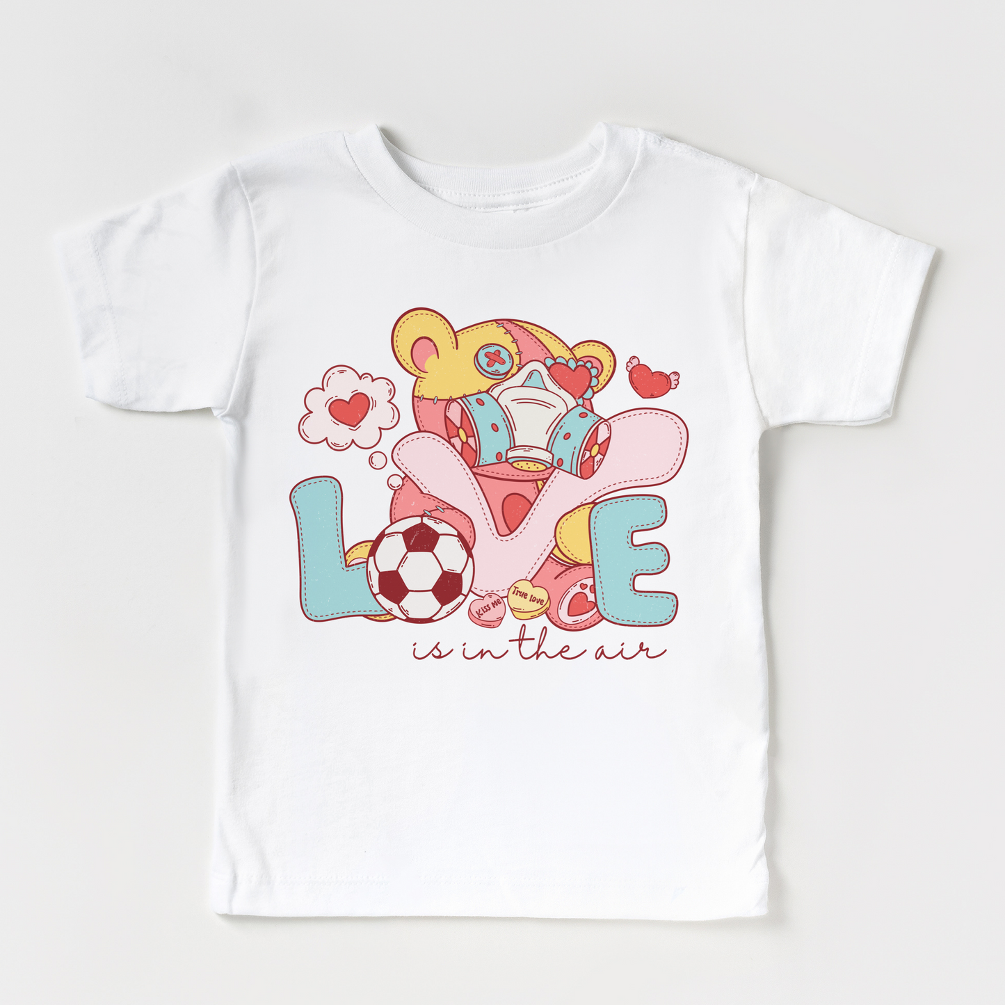 Love is in the Air Valentines day kids t shirt