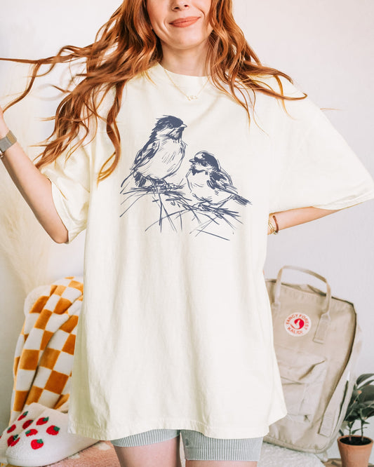 Birds in the Forest T shirt in Comfort Colors
