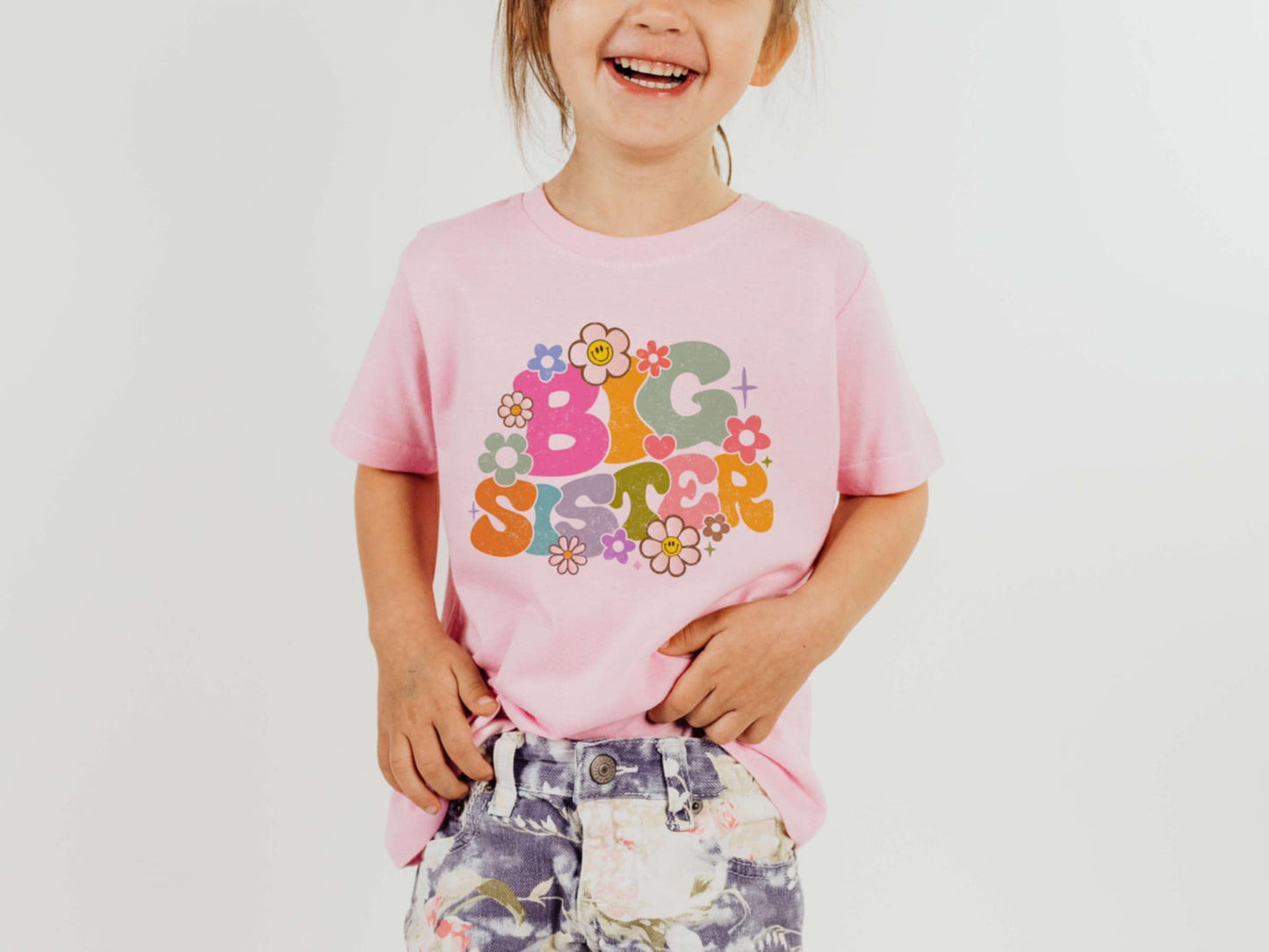 Big Sister and Little Sister Flower shirt and Bodysuit