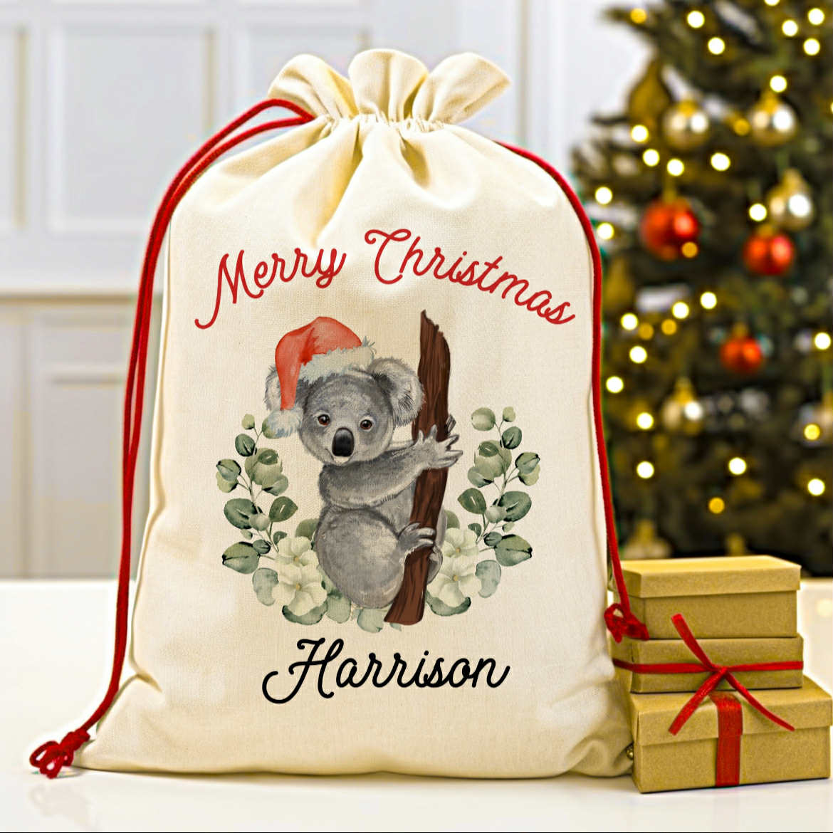 Australian Animals Christmas Santa Sacks