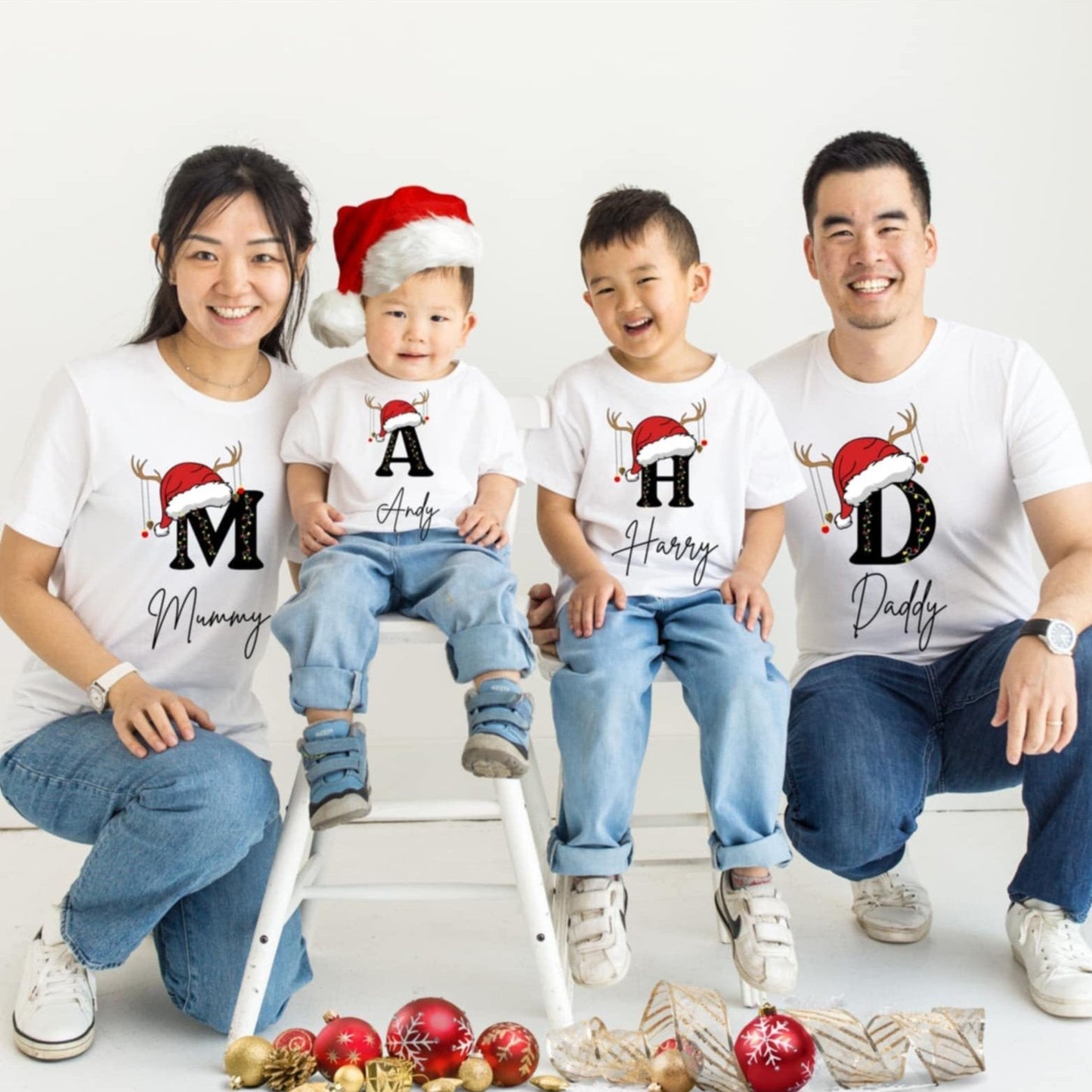 Family Christmas Monogram Shirts