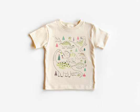 Dinosaurs Christmas Doodle shirt for Kids