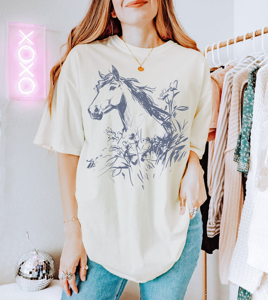 Horse Silhouette T shirt in Comfort Colors