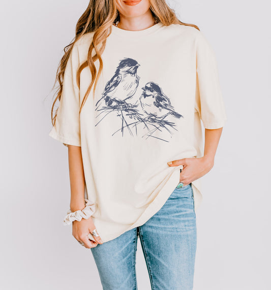 Birds in the Forest T shirt in Comfort Colors