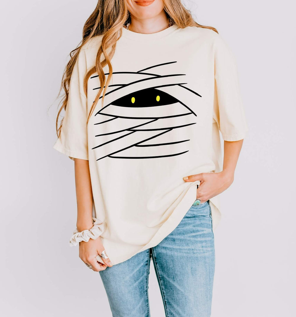 Halloween Mummy shirt in Comfort Colors Ivory