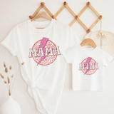 mama and mini t shirt with leopard print matching shirts