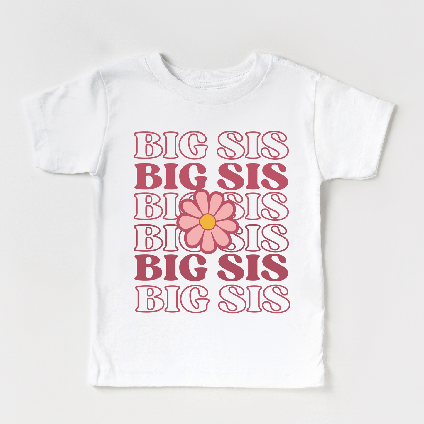 Big Sister groovy flower T Shirt