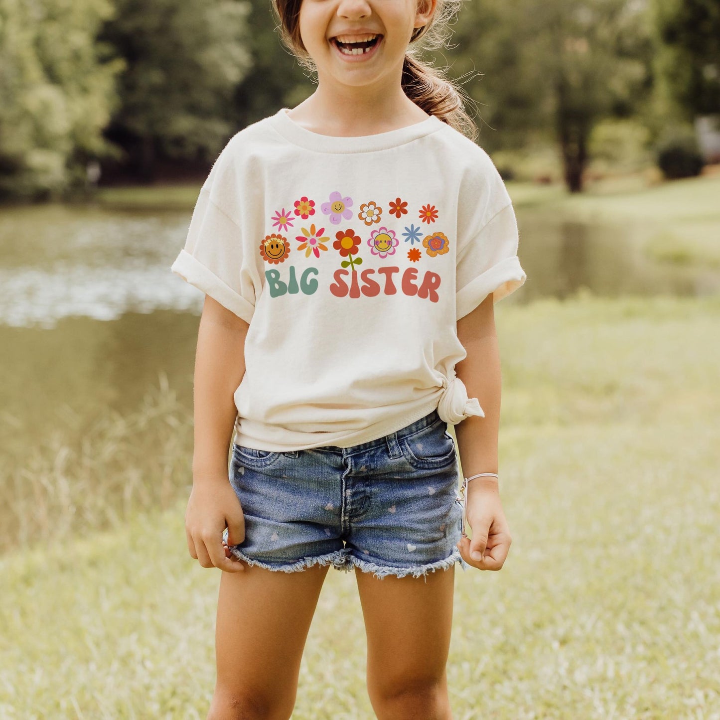 Big Sister Floral T-Shirt hi