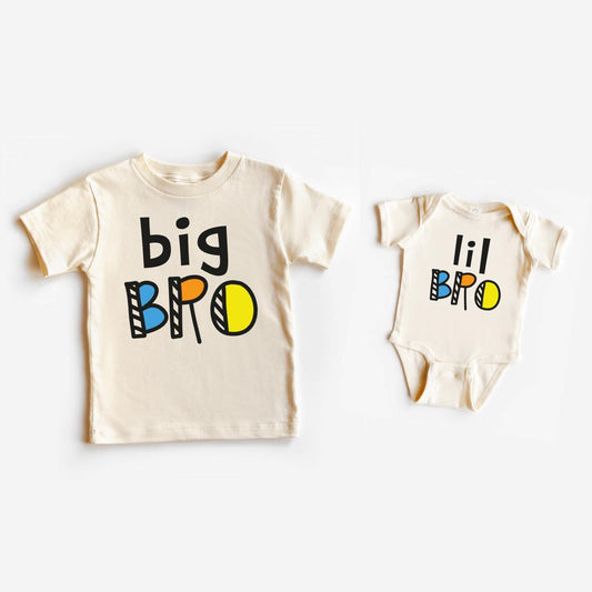 Big brother t shirt and little brother bodysuit set