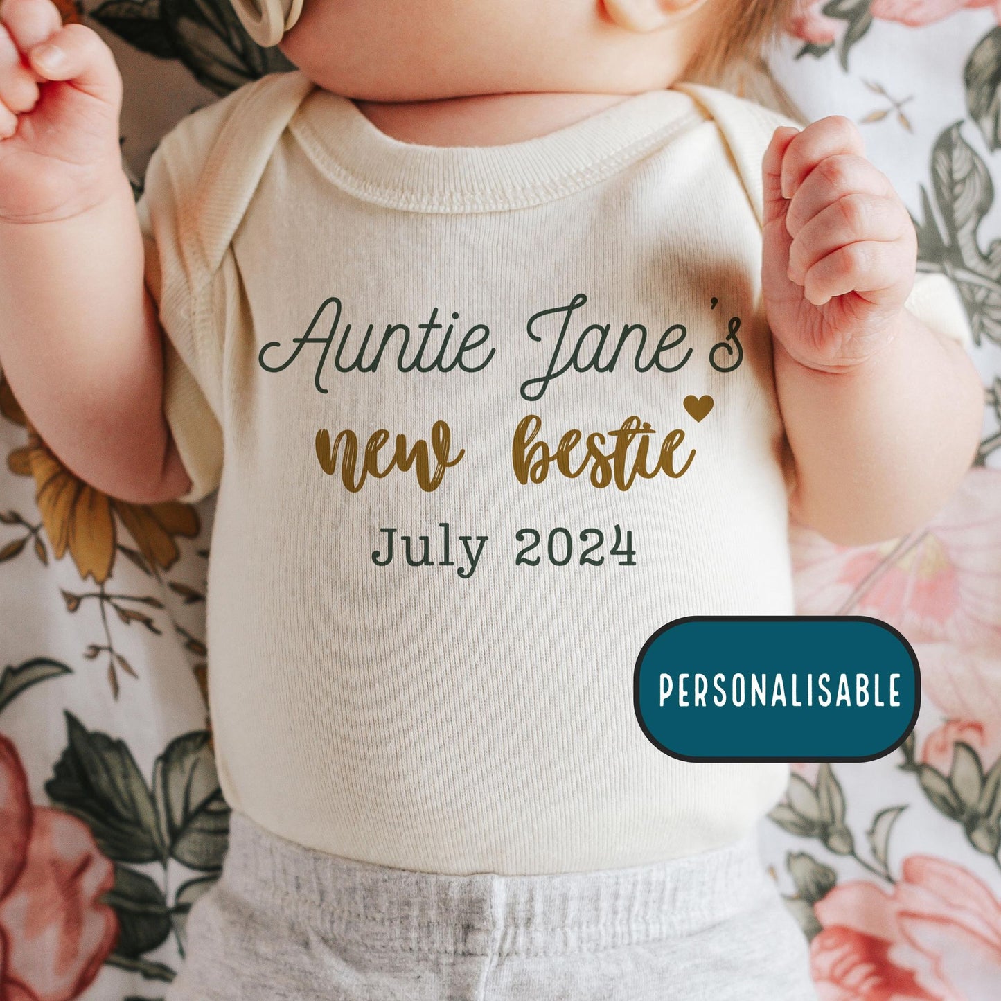 Personalised New Bestie Baby Onesie