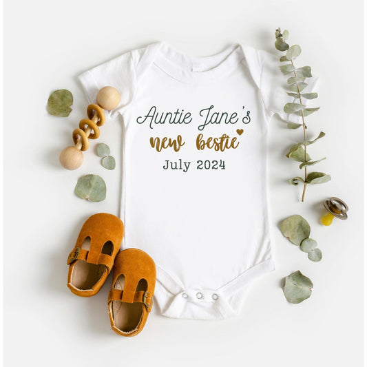 Personalised New Bestie Baby Onesie