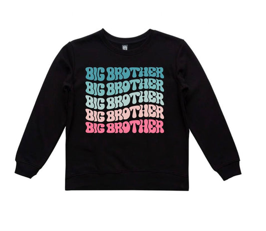 Big Brother Multicolor Print Kids Sweatshirt
