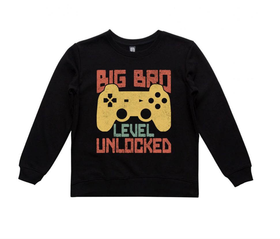 Big Bro Level Unlocked Gamer Sweatshirt