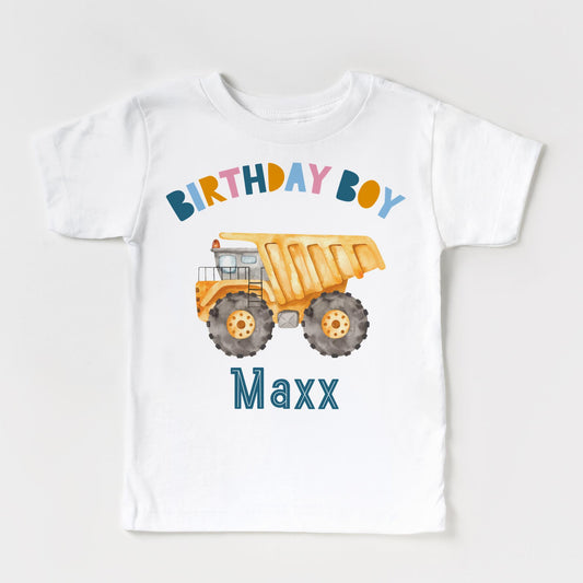 Personalized “Birthday Boy” Truck T-Shirt