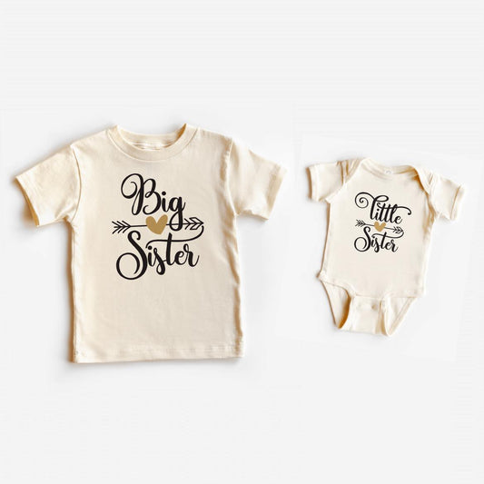 Big Sister and little sister shirt and bodysuit