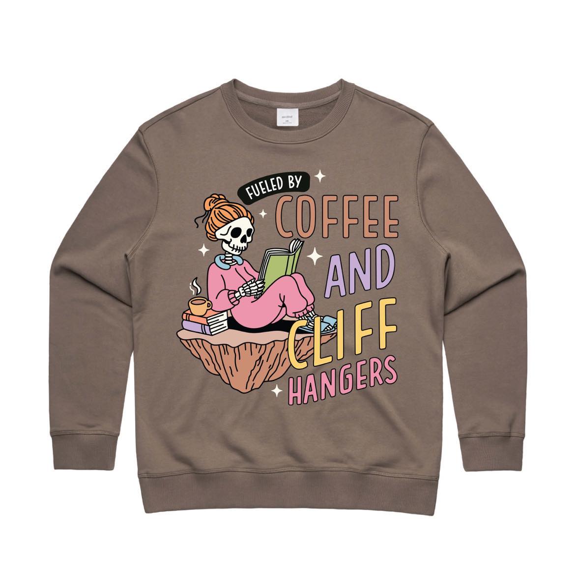 Fueled by Coffee and Cliffhangers Cozy Jumper