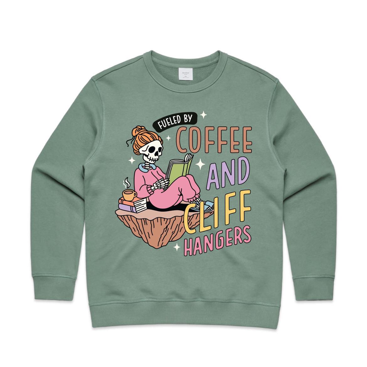 Fueled by Coffee and Cliffhangers Cozy Jumper