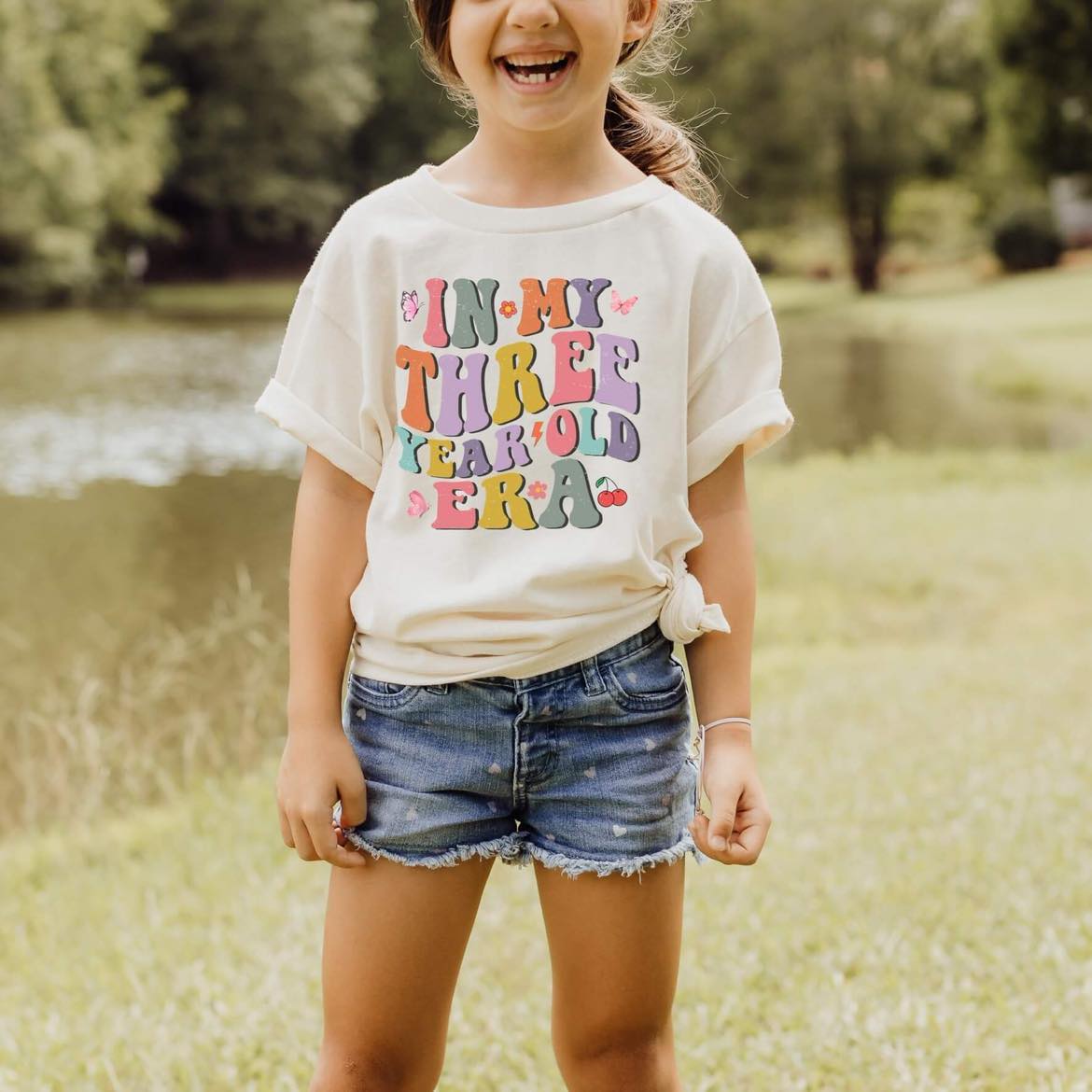 In My Three Year Old Era Colourful Toddler T-Shirt