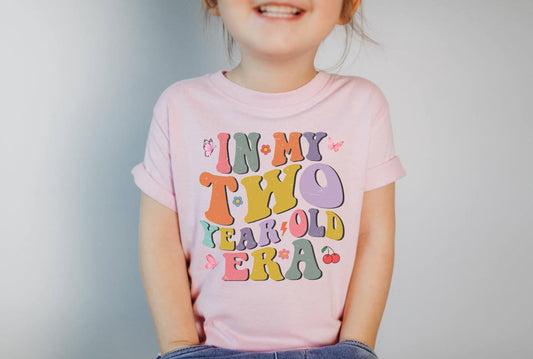 In My Two Year Old Era Colourful Toddler T-Shirt