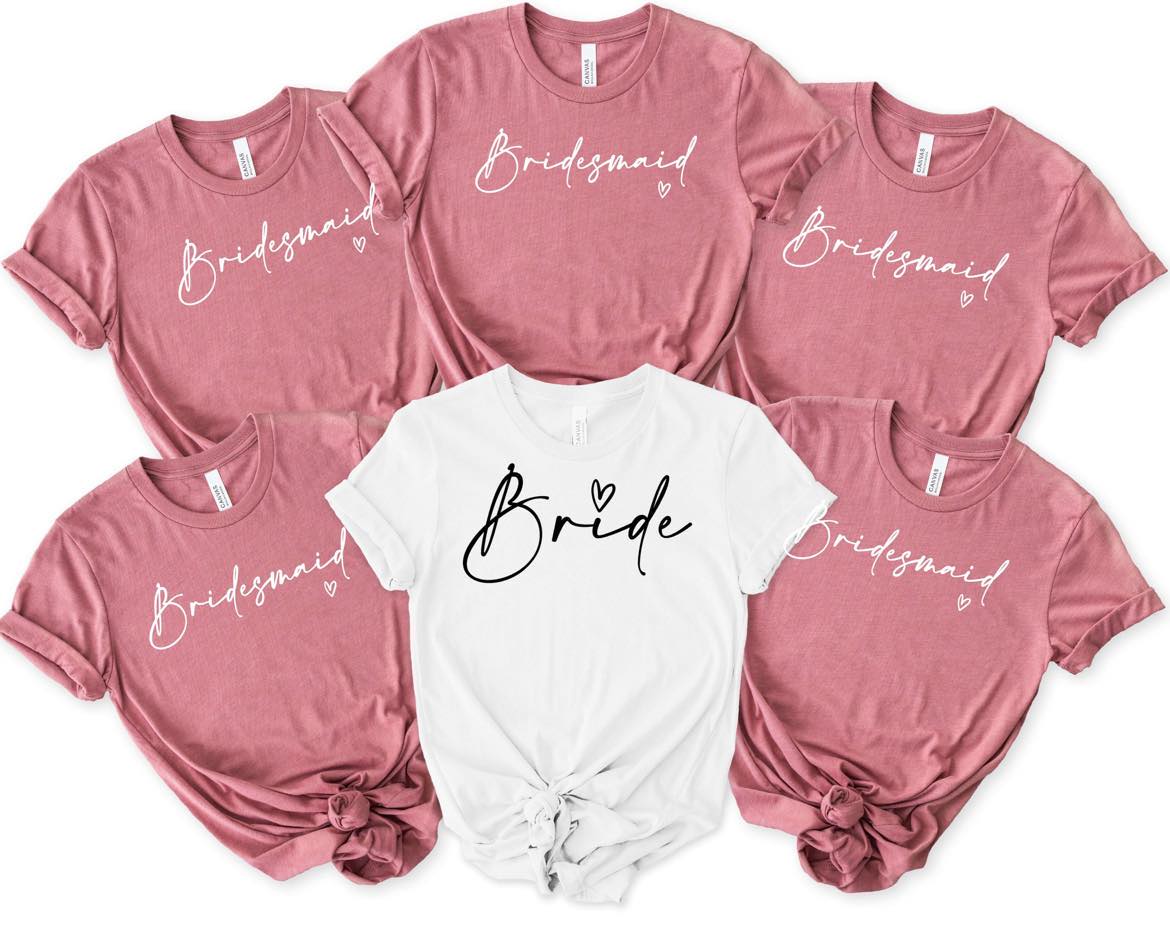 Bride and Bridesmaid Bachelorette T-shirts