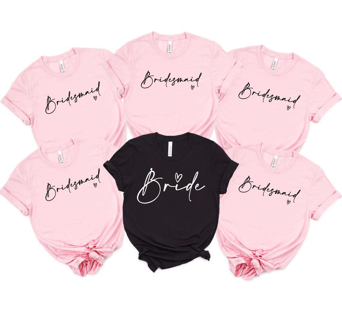 Bride and Bridesmaid Bachelorette T-shirts