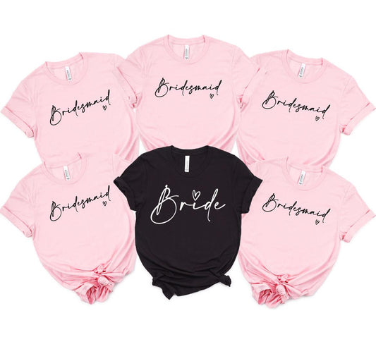 Bride and Bridesmaid Bachelorette T-shirts