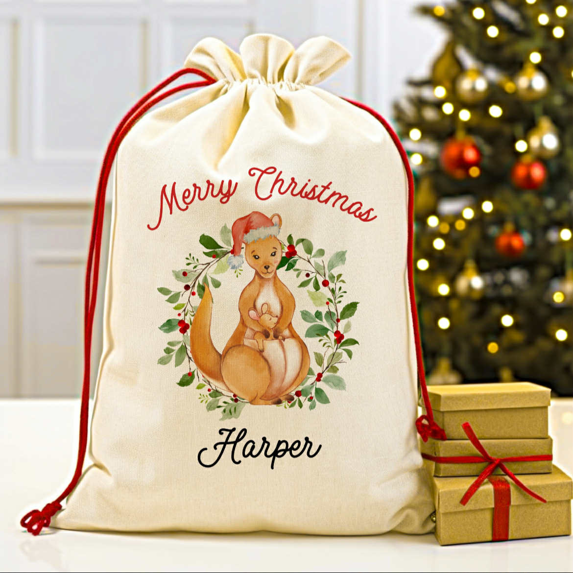 Australian Animals Christmas Santa Sacks
