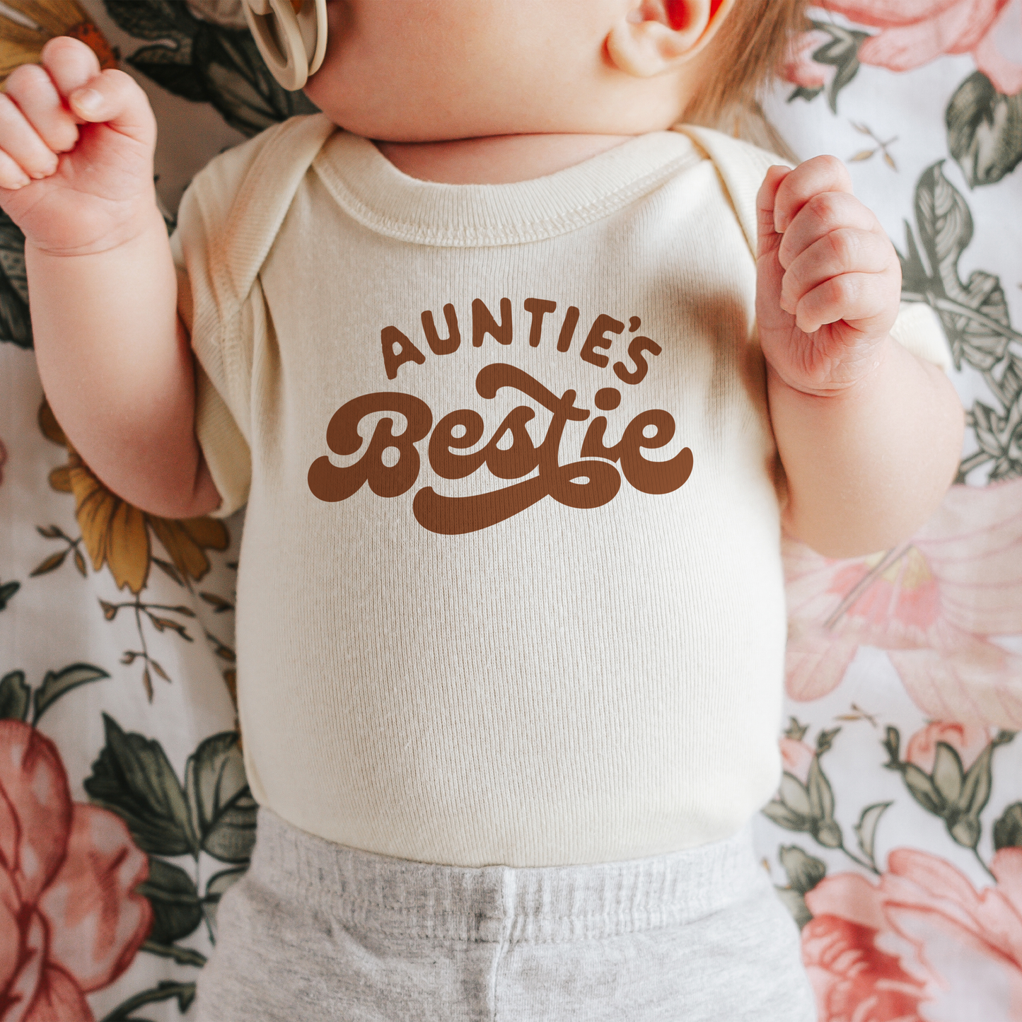 Auntie’s bestie baby one piece