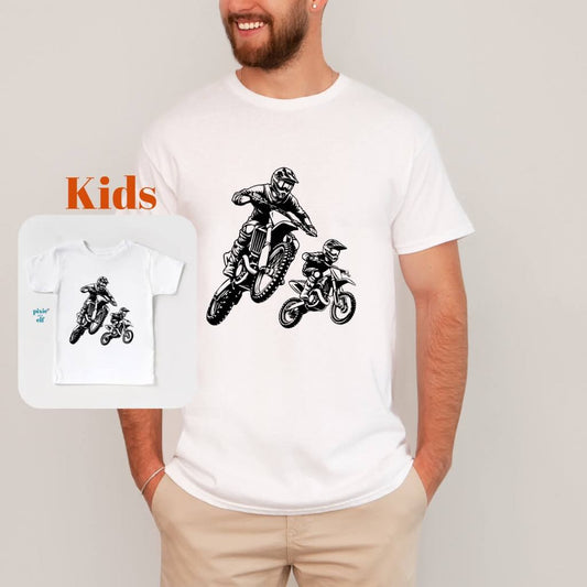 Matching Motorbike Shirt For Dad and Kids